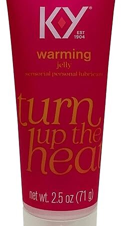 K-Y Warming Jelly Glycerin Based Formula 2.5 Fl Oz. Sensorial Personal Lubricant for Men, Women and Couples & Safe to Use with Latex Condoms (4 Pack)