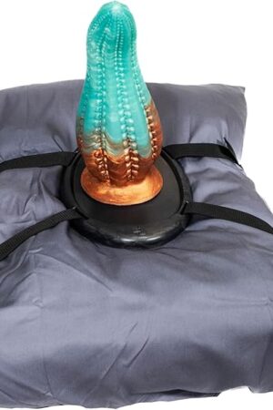 Black Silicone Mastr Mount Pillow and Towel Strap Platform Base for a Suction Cup Dildo, Handmade in The USA, Adult Toys, Sex Toys Stand - Dildo and Pillow not Included