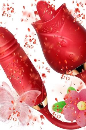 Generic 2024 New Roses Shape Sucker for Women Toy Quiet 10 Speed Adult Toys Waterproof Automatic Electric Adult Toys Machine Pleasure Gift-BZ127, Red