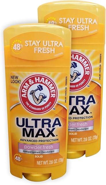 Arm & Hammer Ultramax Invisible Solid Powder Fresh Antiperspirant & Deodorant-26 oz, 2 pack