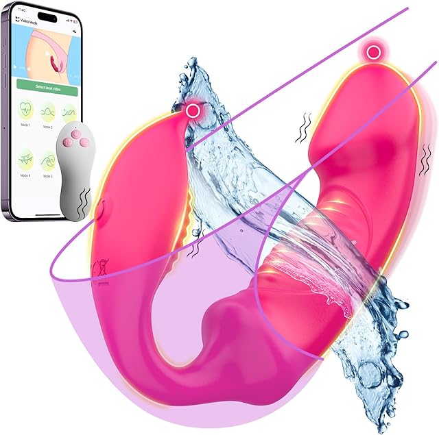 Wearable G spot Dildo Vibrator Sex Toys for Women & Couples, Mtsige APP Remote Control Dual Stimulation Wearable Vibrator Clit Stimulator, Vibrators Adult Toys Anal Dildo Juguetes Sexuales