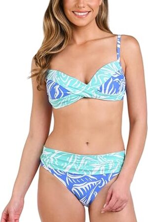 Women's Over The Shoulder Wrap Bikini Swimsuit Top