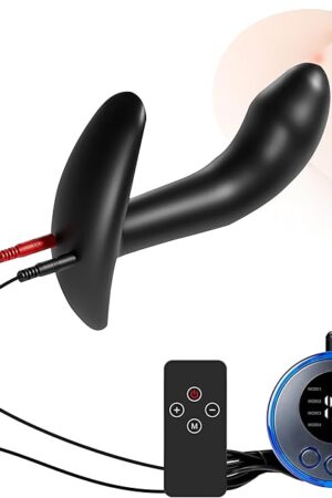 Electric Prostate Massager Multi-Frequency Electric Shock Posterior Anal Plug Wearable Anal Plug for Men and Women G-spot Stimulation Prostate Massage Anal Plug Pleasure Sex Toys