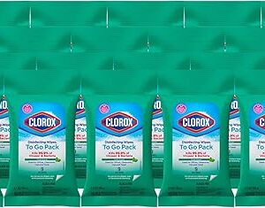 Clorox Disinfecting On The Go Travel Wipes, Fresh Scent, 9 Count, Pack of 24 (Package May Vary)