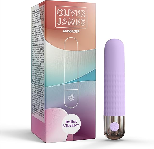 Bullet Vibrator by Oliver James - Rechargeable & Waterproof Vibrator Bullet with 10 Pleasure Modes, Body-Safe Silicone, Discreet Women's Sex Toy, Adult Sex Toy, 38? ? 07? (Lilac)
