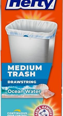 Hefty Medium Trash Bags, Ocean Water Scent, 8 Gallon, 26 Count