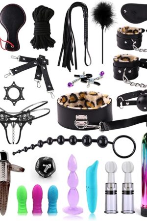 30pcs BDSM Kit Bondaged kit Adult,Sex Toy kit for Adult Toys,Restraint Set for Sex Accessories BSDM Toys for Couples,Sex Things for Couples Kinky,Sex Toy Set Sex Kits Sexual Pleasure Tools for Women