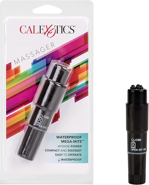CalExotics Waterproof Mega-Mite Massager ? Pocket Personal Vibrator ? Adult Sex Toys for Couples - Black