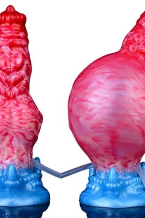 7.09inch Monster Dildo Inflatable Dildo with Adjustable Girth, Squirting Dildo Thick Anal Dildo with Strong Suction Cup, Horse Dildo Animal Dog Dildo, Inflatable Butt Plug Adult Toys for Women Men