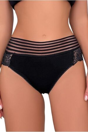 Women Sexy Lace Mesh Sheer Panties High Waist Breathable Casual Briefs Underwear