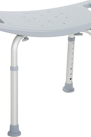 Drive Medical RTL12203KDR Shower Chair, Adjustable Shower Stool with Suction Feet, Shower Seat for Inside Tub, Bathroom Bench, 300 LB Weight Capacity