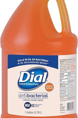 Dial Professional Gold Antibacterial Liquid Hand Soap, 1 Gallon Refill Bottle, 128 Fl Oz