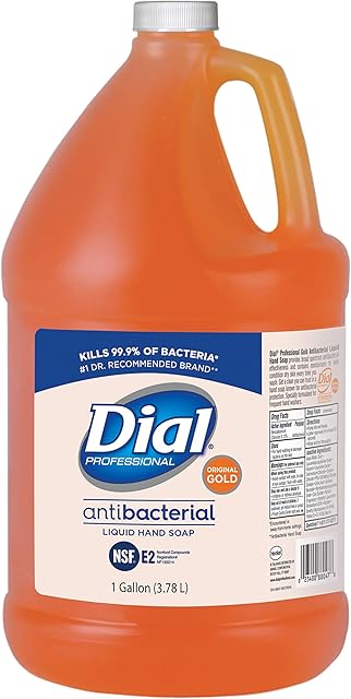 Dial Professional Gold Antibacterial Liquid Hand Soap, 1 Gallon Refill Bottle, 128 Fl Oz