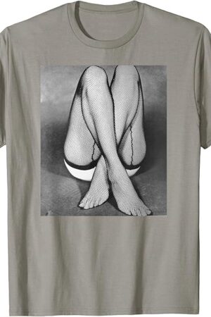 Vintage Fishnet Stockings Sexy Legs Feet Fetish T-Shirt