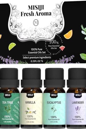 Essential Oils Set Top 6 Aromatherapy-Essential Oils for Diffuser for Home,Air Freshening Diffuser Oils Scents for Aromatherapy,Laundry,Candle&Soap Making,Humidifiers 6 X 10ML