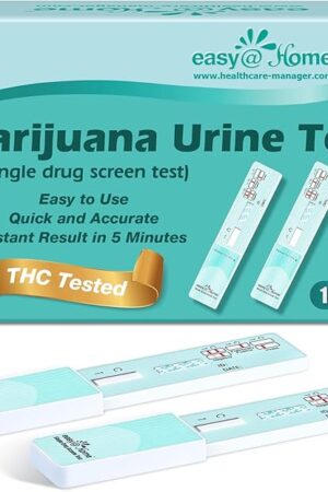 Easy@Home Single Drug Screen Test (Cannabinoids Urine Test) - THC Tests for Home THC Drug Test Urine Detox Kit Cutoff Level 50ng/mL Individually Wrapped - EDTH-114 (15 Pack)