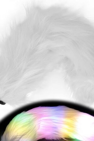 Anal Plug Fox Tail Glowing in The Dark Silicone Butt Plug Bright Light Up Fox Tail Anal Toy Adult Sex Toys for Men Women Couples