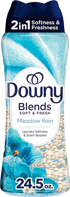 Downy Blends In-Wash Laundry Scent Booster Beads, Meadow Rain Scent, 245 OZ, Fabric Sottener Beads and Freshness