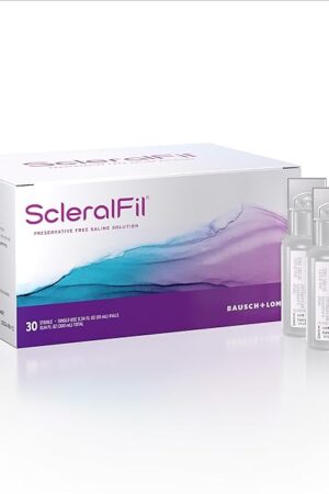 leralFil Saline Solution for Scleral, Soft, & Rigid Gas Permeable Lenses, Buffered Isotonic Rinsing & Insertion Solution, Single-Use Vials, 034 Fl Oz (Pack of 30)