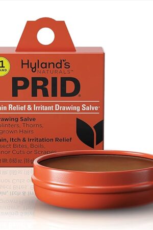 Hyland's PRID Drawing Salve, Topical Skin Irritation Relief, For Splinters, Thorns, Ingrown Hairs, Itch Relief for Bug Bites, Boils, Minor Cuts and Scrapes, 18 Grams