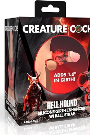 Fantasy Wolf Cock Ring with Ball Stretcher - Dog Knot Sleeve for Girth Enhancement Roleplay Penis Rings, Primal Sex Girth Enhancer Delayed Ejaculation [Made in USA]