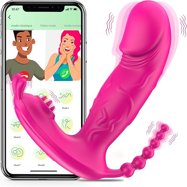 Wearable Vibrator G Spot Vibrator, App Remote Control Vibrator Couples Sex Toys, Panty Butterfly Dildo Vibrator with 9 Vibrating Mode, Adult Toys Long Distance Vibrator Female Sex Toys for Women