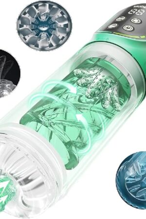 Automatic Stroker + Water Penis Pump - 2 In 1 Electric Male Masturbator with 7 Sucking & Rotating & Thrusting & Vibration Mode, Adult Pleasure Shower Suction Sex Toys Blowjob Simulator Milking Machine