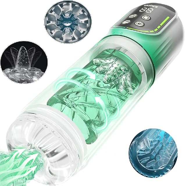 Automatic Stroker + Water Penis Pump - 2 In 1 Electric Male Masturbator with 7 Sucking & Rotating & Thrusting & Vibration Mode, Adult Pleasure Shower Suction Sex Toys Blowjob Simulator Milking Machine
