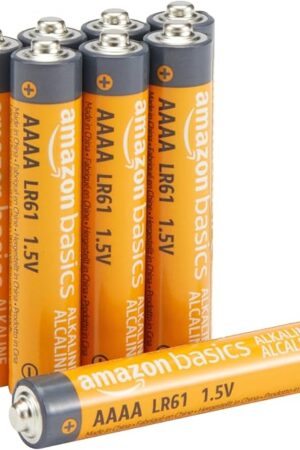 Amazon Basics 8-Pack AAAA Alkaline High-Performance Batteries, 15 Volt, 3-Year Shelf Life