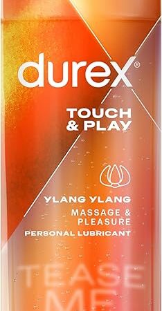 Durex Water Based Lube for Sex, Touch & Play Personal Lubricant with Ylang Ylang, Anal Lube & Sex Lube for Women & Men, Personal Lube for Anal Sex, Sex Lubricant & Sex Toy Lube, 676 fl oz