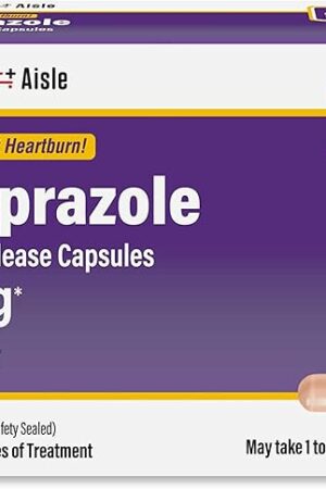 HealthCareAisle Omeprazole 20 mg, 42 Delayed-Release Capsules - Acid Reducer, Treats Frequent Heartburn, 42 Count (Pack of 1)