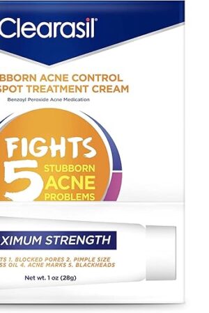 Clearasil Stubborn Acne Control 5in1 Spot Treatment Cream, 1 oz