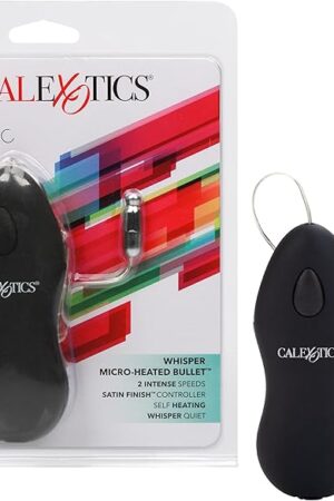 CalExotics Whisper Micro-Heated Bullet Vibrator with 2-Speeds Powerful Vibration and Warms as It Vibrates - Silver SE-0044-03-2