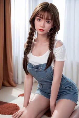 4.2FT Jelly Breast Sex Dolls, Full Size Sex Dolls for Men Life Size Sex Doll Realistic Female Torso Love Doll with Shaking Butt Feet Standing for Man Full Body Sex Doll 40LB