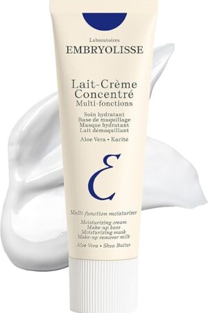 Embryolisse Lait-Cr?me Concentr?, Multifunction Daily Moisturizer, Primer, and Makeup Remover, Suitable for All Skin Types French Face Cream With Shea Butter & Aloe Vera