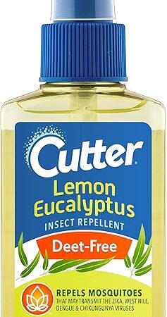 Cutter Lemon Eucalyptus Insect Repellent, No DEET Mosquito Repellent, 4 fl Ounce (Pump Spray)