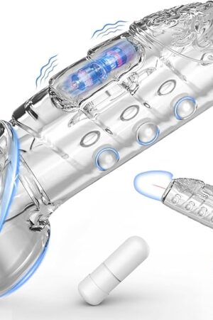 Vibrating Cock Ring Penis Sleeve Vibrator, Powerful Vibration Penis Extender Adult Sex Toys for Men Penis Testicles G Spot Stimulation Penis Ring Vibrator, Sex Toys for Couples or Men