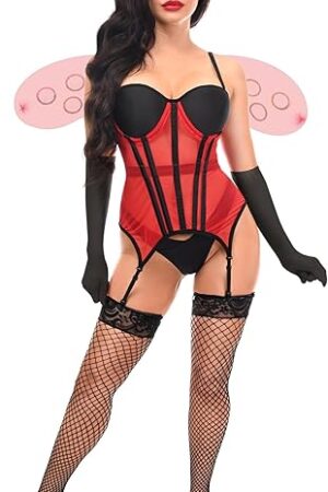 Womens Lavish 4 Pc Sexy Ladybug Lingerie Costume