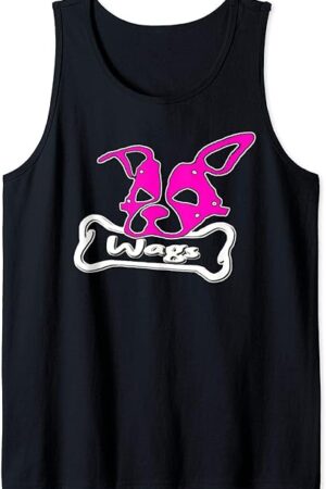 Human Puppy Play Mask, BDSM Fetish Gear, Pink Wags Pup Hood Tank Top