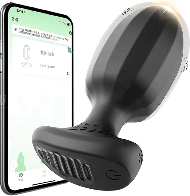 Anal Plug Vibrators Sex Toys with 9 Intense Vibration Modes, Anal Plug Vibrating Butt Plug, Female Wearable G Spot Vibrator, Adult Sex Toys for Men Women