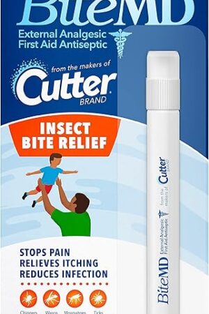 Cutter BiteMD Insect Bite Relief Stick, Analgesic And Antiseptic 0.5 Fl Oz (Pack of 1)