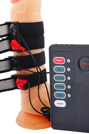 4-Ring Adjustable Penis Ring Electric Shock Sm Sex Toys Men's Bondage Penis Ring Electric Shock Penis Ring Set