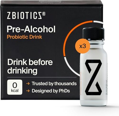 ZBiotics — Feel Better After Drinking, Wake Up Refreshed, Science-Backed, Patented Probiotic for Easier Mornings, Travel-Friendly, 3-Pack of 05 Fl Oz Bottles