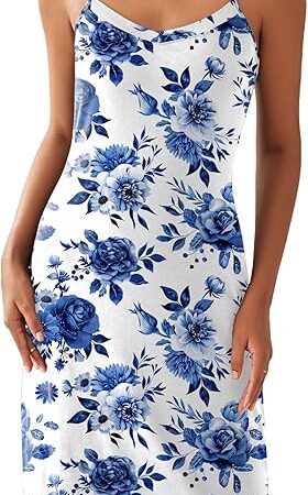 Women Full Slips Sexy Chemise Nightgown V Neck Straight Dress Nightwear S-4XL