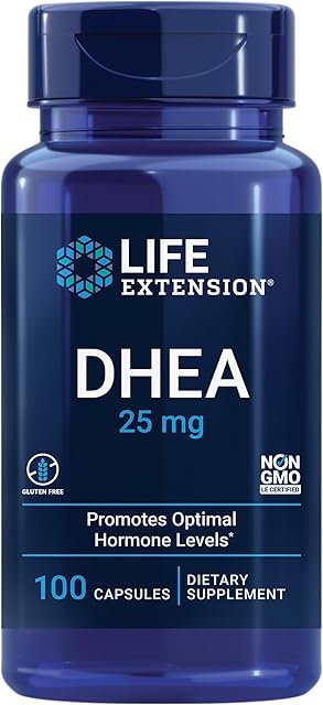 Life Extension DHEA 25 mg ? Supplement for Hormone Balance, Immune Support, Sexual Health, Bone & Cardiovascular Health and Anti-Aging and Mood Support ? Gluten-Free, Non-GMO ? 100 Capsules