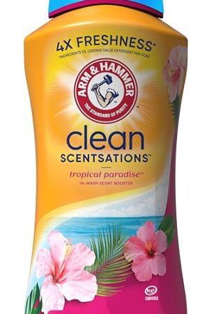 ARM & HAMMER Clean Scentsations In-Wash Scent Booster, Laundry Scent Booster Tropical Paradise scent, 45 Oz