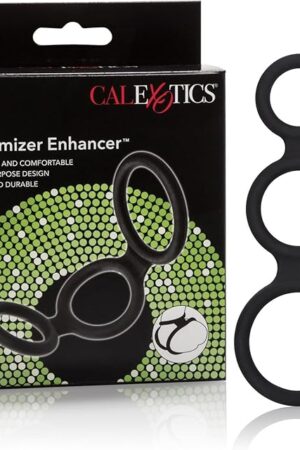 CalExotics Maximizer Silicone 3-Ring Design Erection Enhancer, Black (43059)