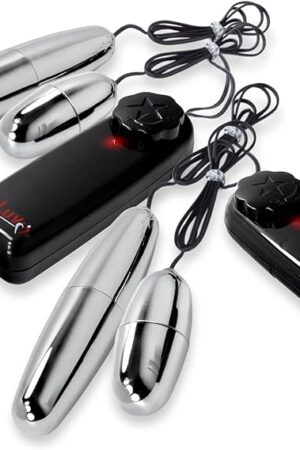 LeLuv Vibrator Large and Small Silver Bullets Multi-Speed Massager Eggs 2-Pack