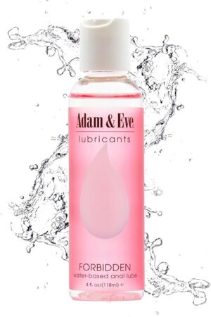 Adam & Eve Forbidden Anal Lubricant, Water Based Anal Gel for Privacy and Toys, Long Lasting Non Sticky Smooth Texture, Comfortable Anal Play, Safe for Women Men Couples, 8 oz Bottle, Gentle Formula