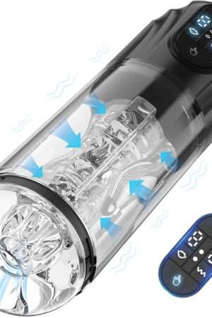 Automatic Sucking Masturbator Sex Toys - Upgraded Male Masturbators Cup with 10 Vibrating & Suction Modes, Hands Free Blowjob Adult Sex Toy Stroker Pocket Pussy with 3D Textured for Men Penis Pumps